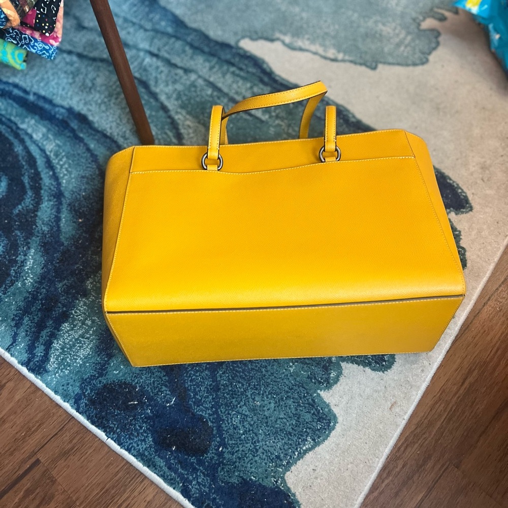 EUC Coach Yellow Work Tote - Picture 4 of 12
